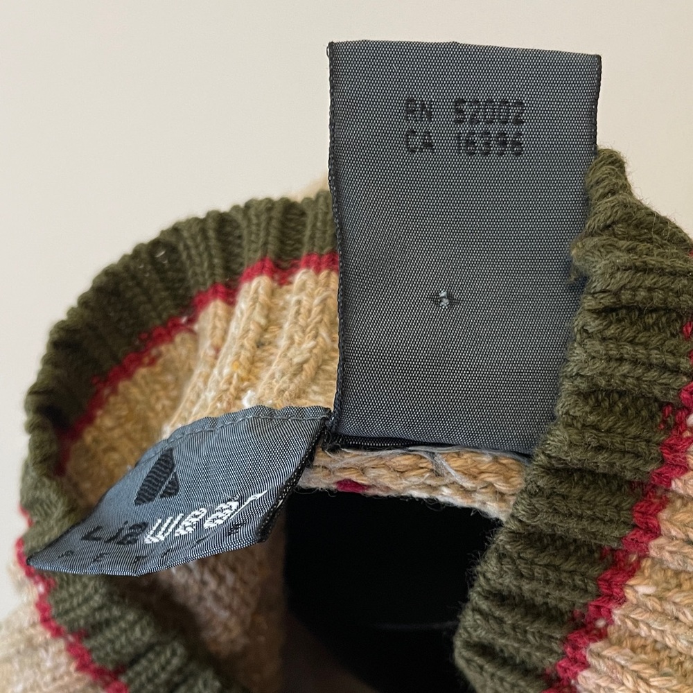 Vintage Liz Claiborne Beige and Green Patterned Sweater - Picture 7 of 8